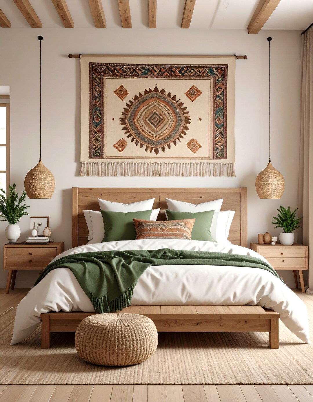Framed Tapestry Bedroom Wall Decor - 20 Bedroom Wall Decor Ideas