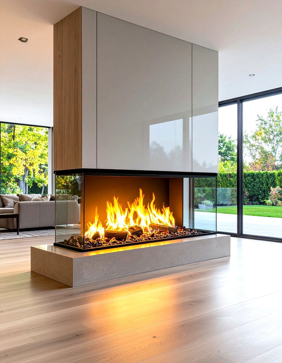 Frameless Glass Electric Fireplace Minimalism - 20 Electric Fireplace Ideas With Tv Above