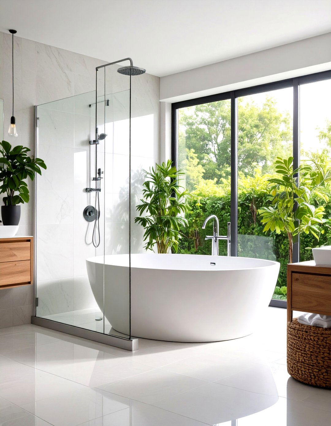 Frameless Glass Partition - 20 Tub-shower Combo Ideas