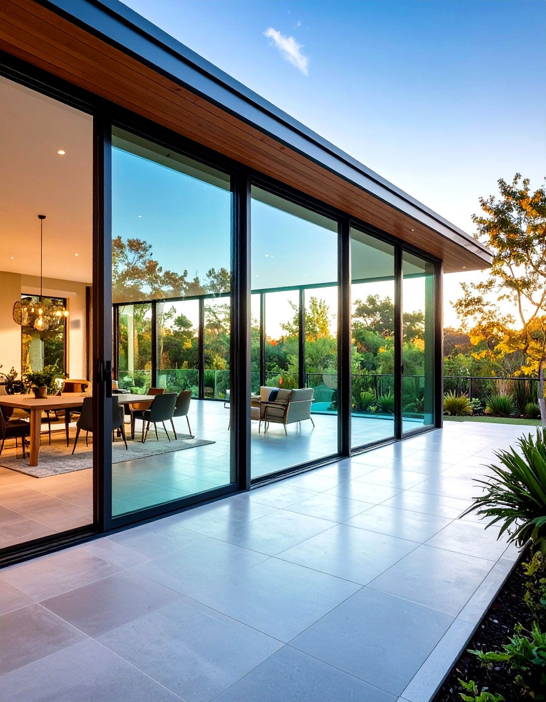 Frameless Glass Porch for a Panoramic Entry - 20 Glass Porch Design Ideas