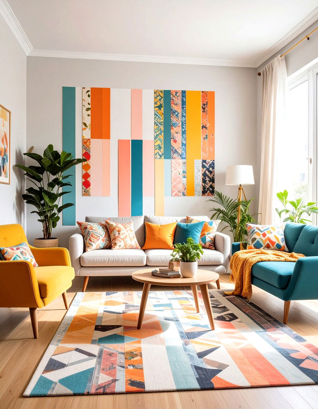 Frameless Tape or Washi Collage - 20 Wall Collage Ideas