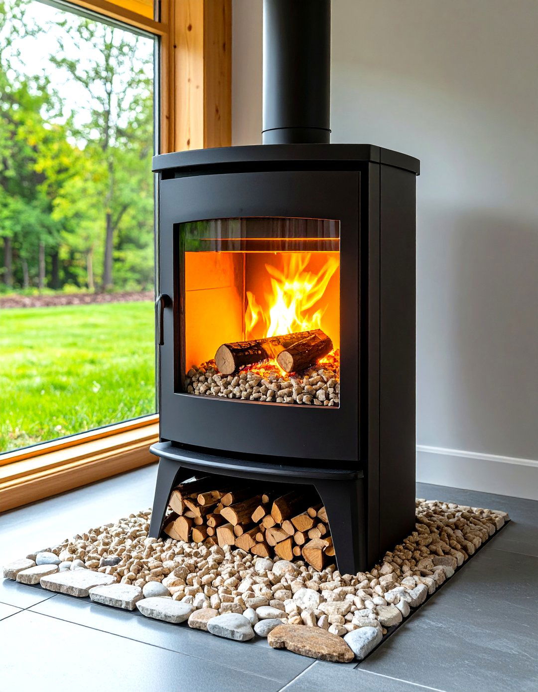 Free Standing Basement Fireplace - 20 Basement Fireplace Ideas