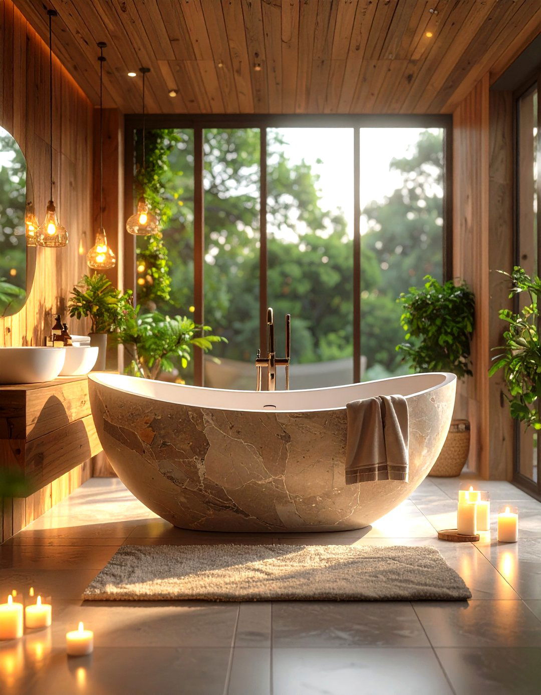 Freestanding Bathtub as Bathroom Centerpiece - 20 Cozy Bathroom Ideas
