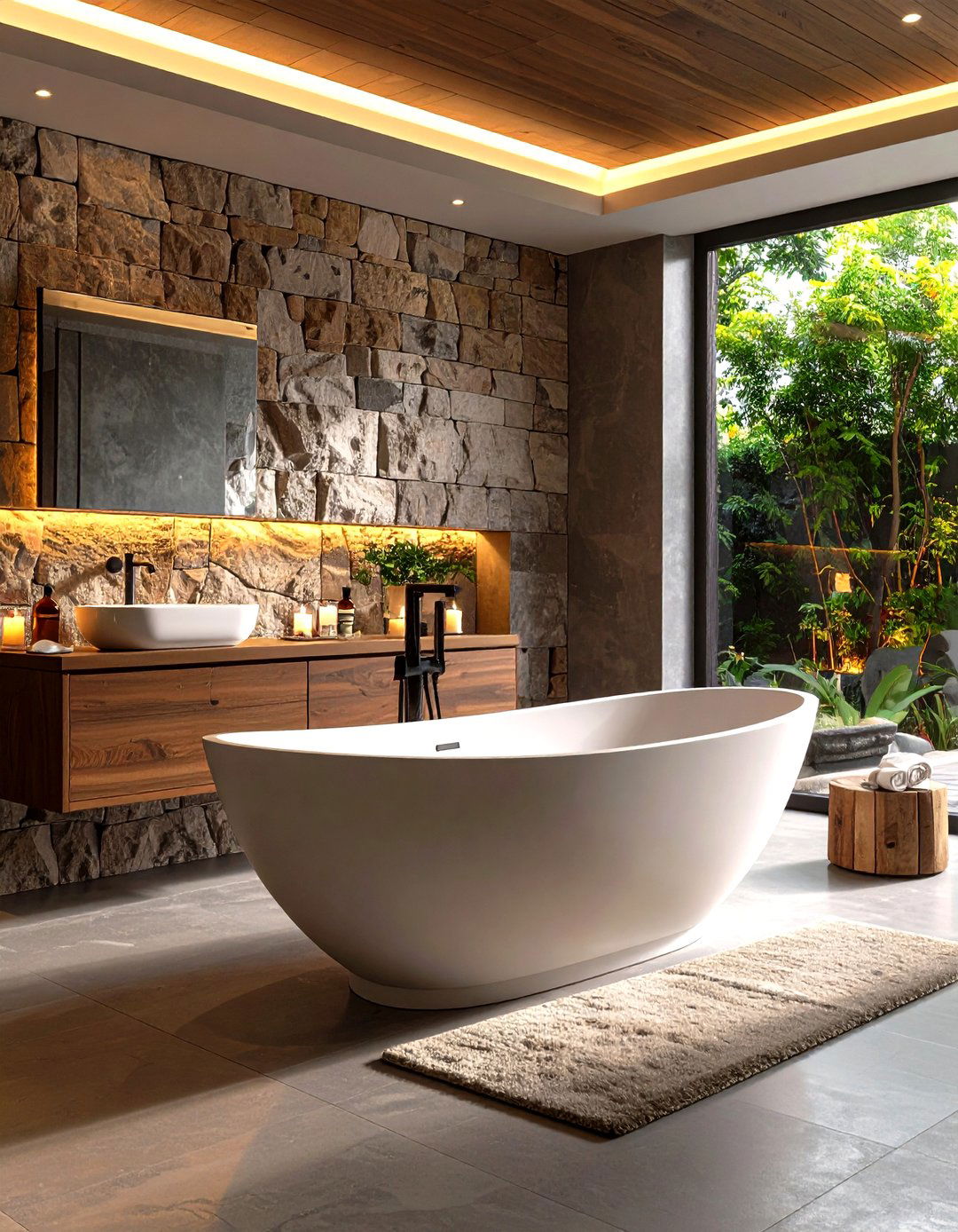 Freestanding Bathtub - 20 Spa Like Bathroom Ideas