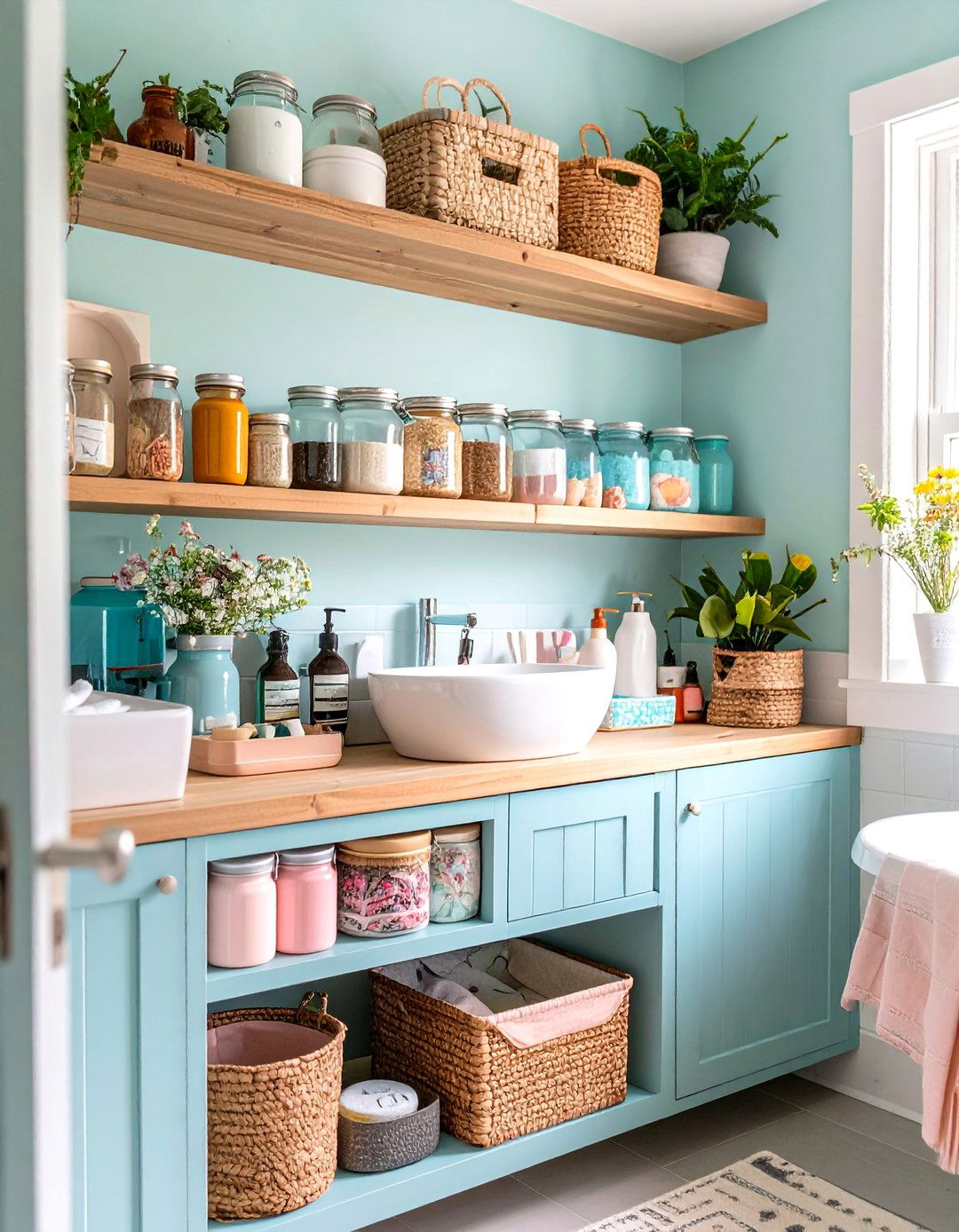 Freestanding Bench or Stool - 20 Teen Bathroom Ideas