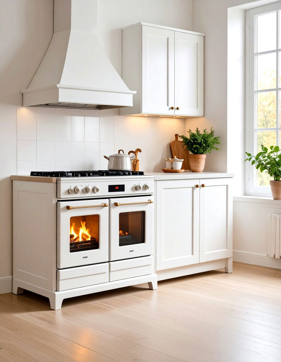Freestanding Ceramic Stove - 20 Scandinavian Fireplace Ideas