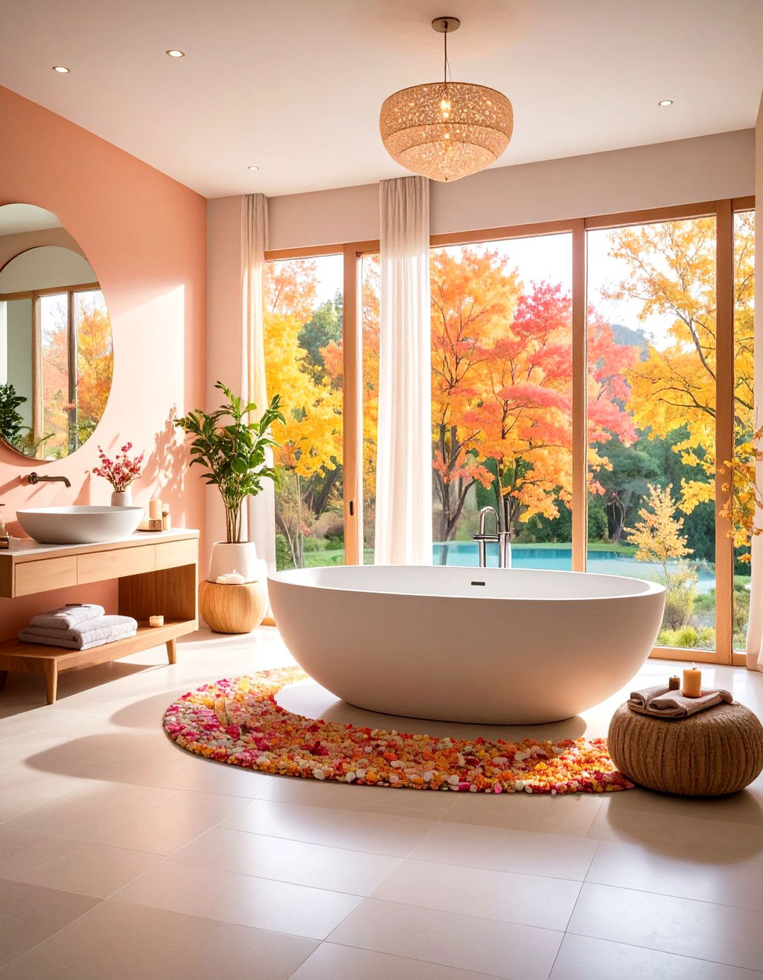 Freestanding Soaking Romantic Bathroom Oasis - 20 Romantic Bathroom Ideas