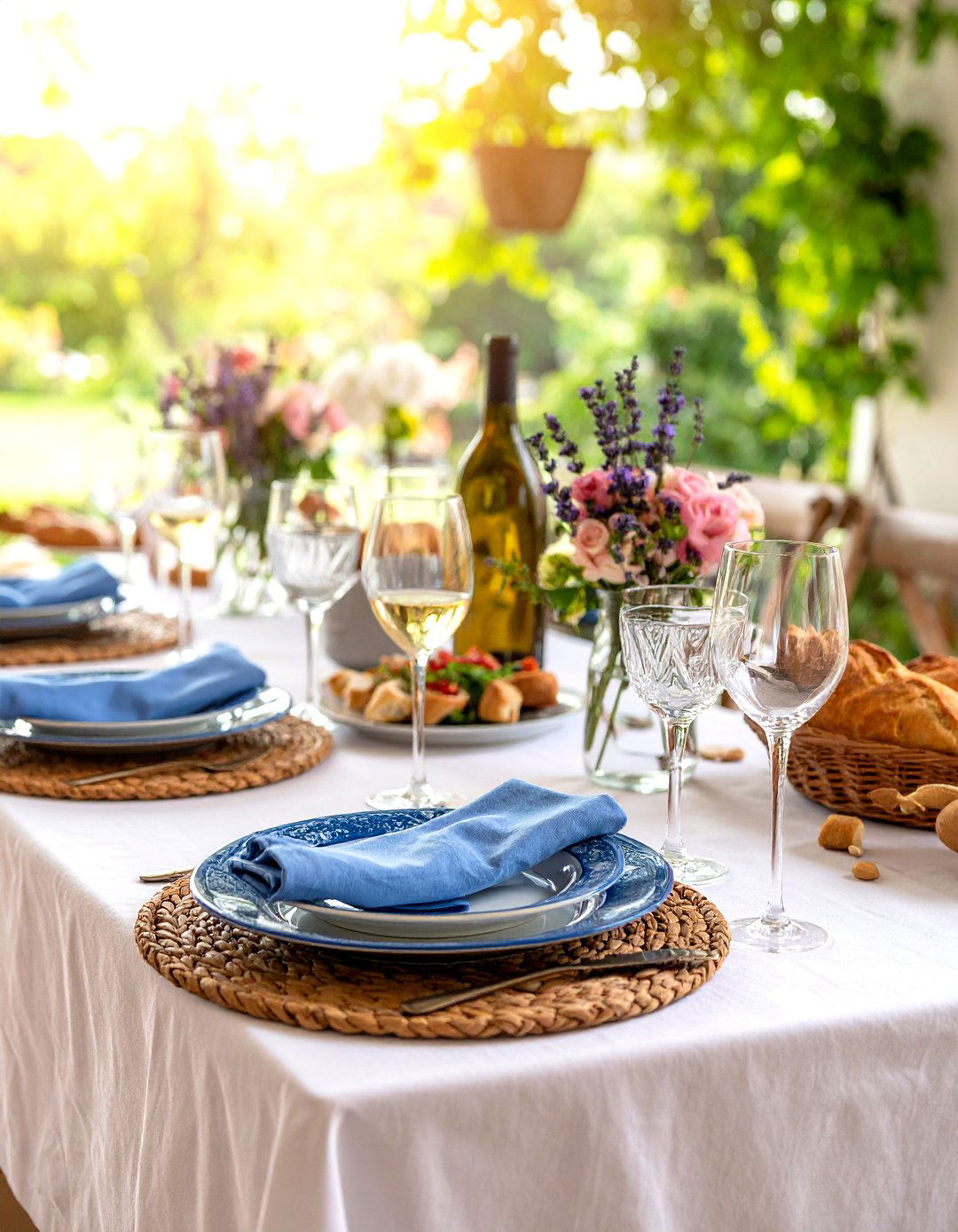 French Country Bistro Table Setting - 20 Table Setting Ideas
