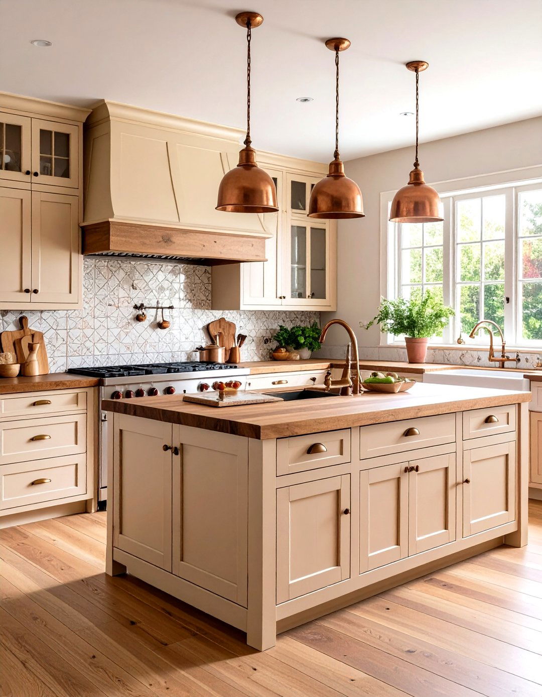 French Country Kitchen with Butcher Block Countertops - 20 Kitchens With Butcher Block Countertops