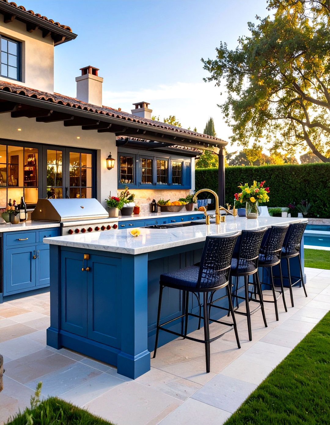 French Country Luxury Outdoor Kitchen Chateau - 20 Luxury Outdoor Kitchen Ideas