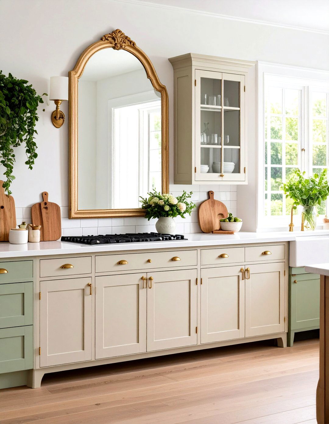 French Country Mirror Painting with Soft Chalk Paint Layers - 20 Mirror Painting Ideas