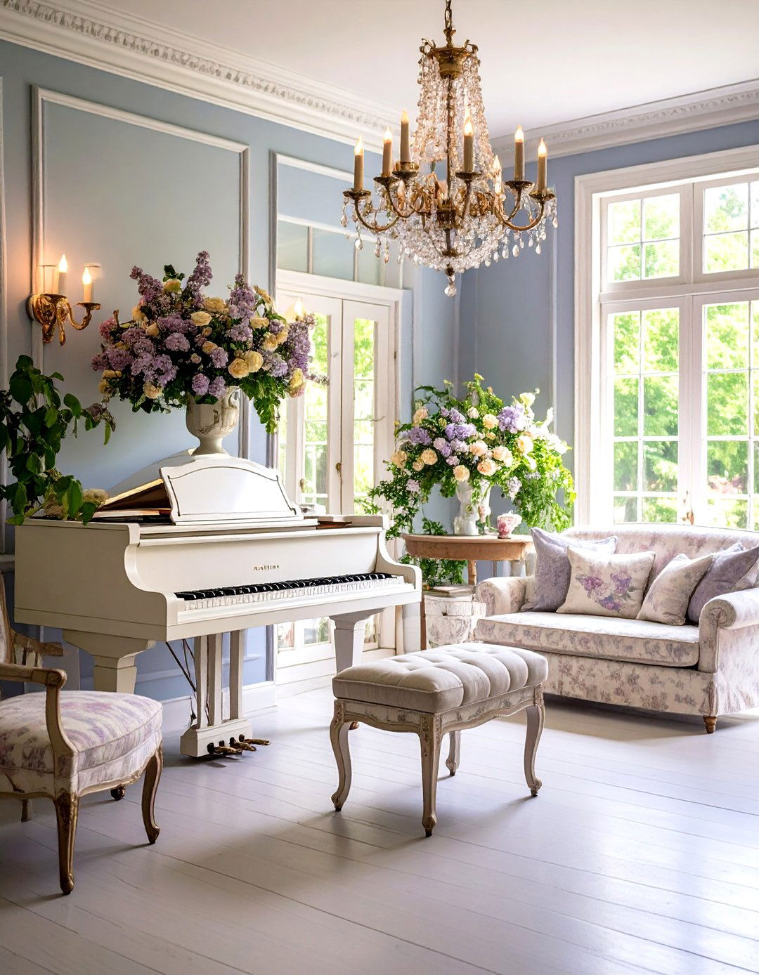 French Country Piano Room - 20 Piano Room Ideas
