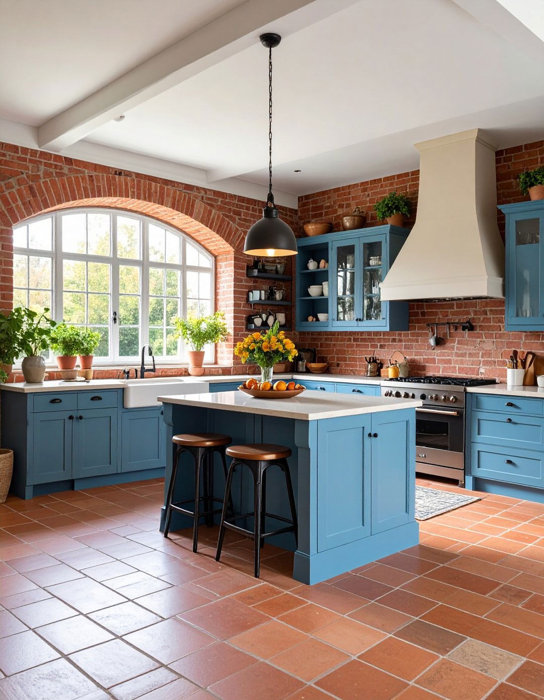 French Country Red Brick Kitchen Provincial Elegance - 20 Red Brick Kitchen Ideas