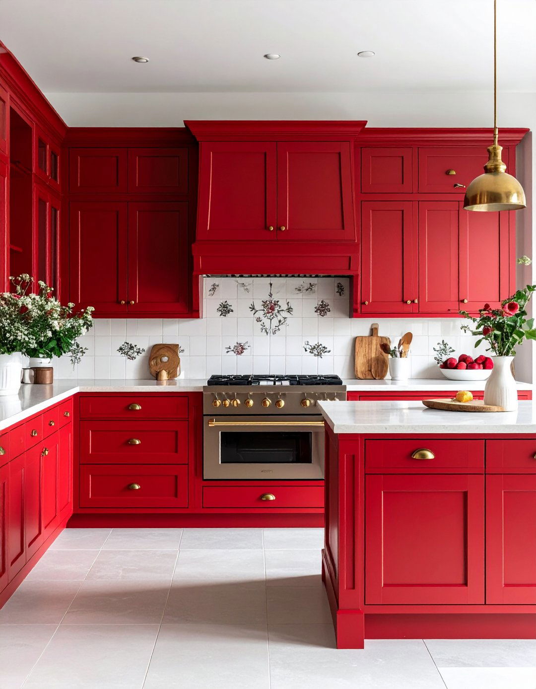 French Country Red Kitchen Provincial Design - 20 Red Kitchens