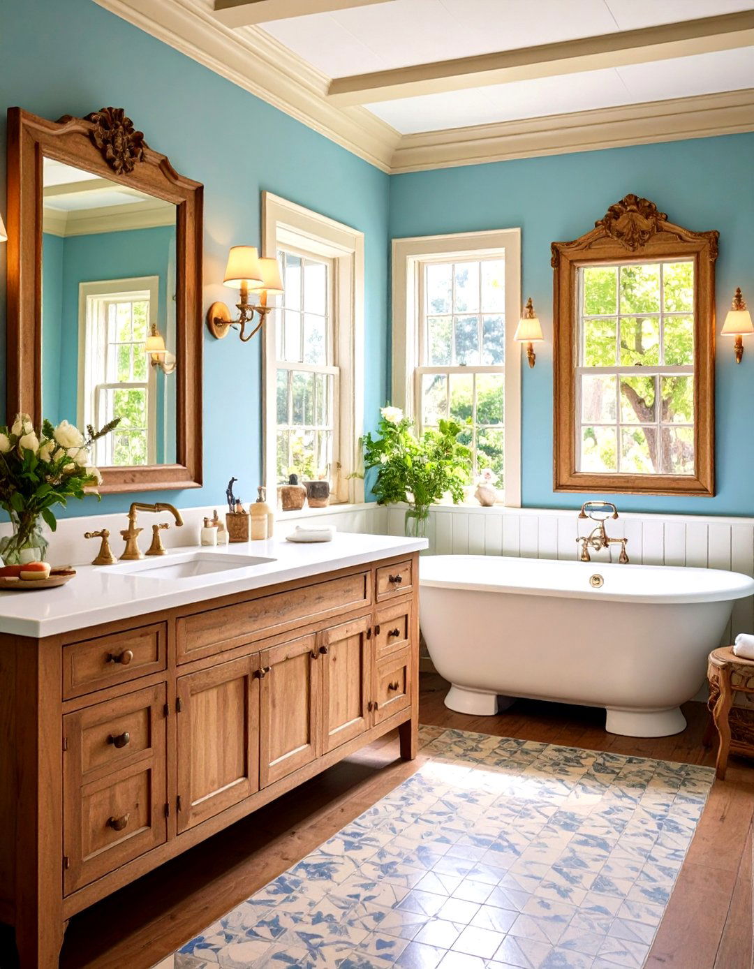 French Provincial Romantic Bathroom Elegance - 20 Romantic Bathroom Ideas