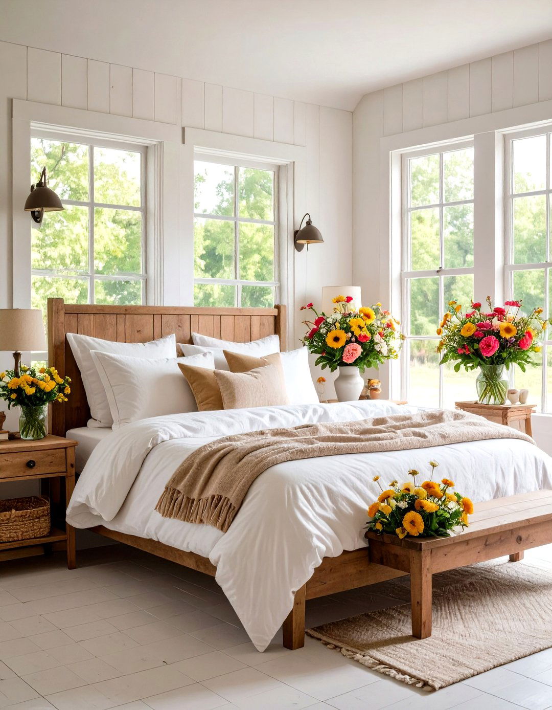 Fresh Flower Arrangements for Living Country Bedroom Beauty - 20 Country Bedroom Ideas