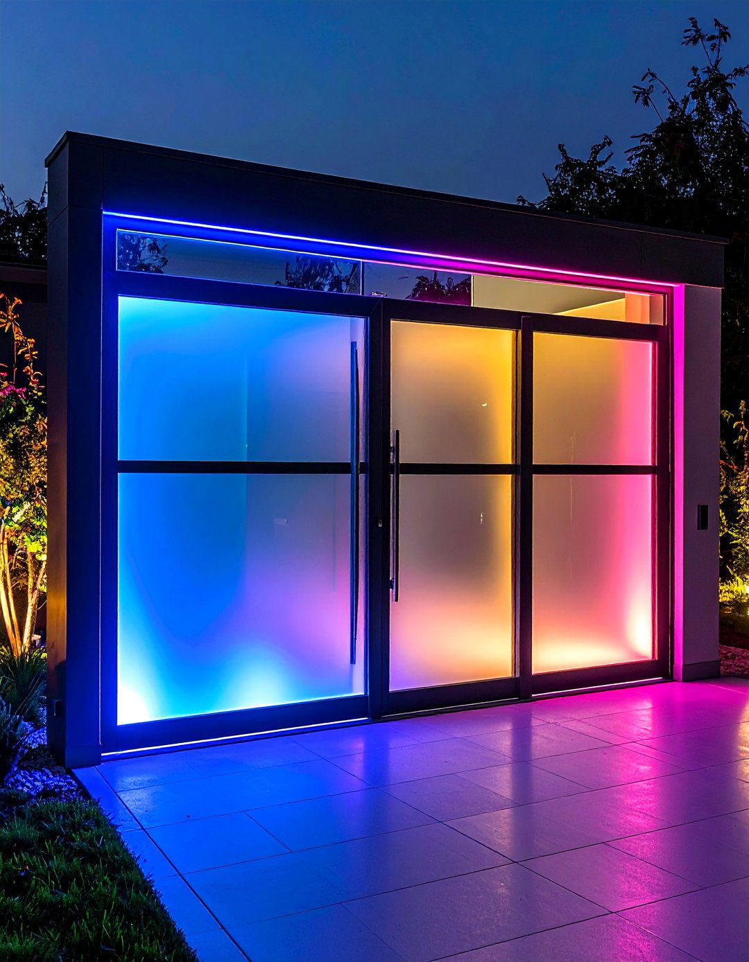 Frosted Glass Panel Front Gate - 20 Front Gate Ideas