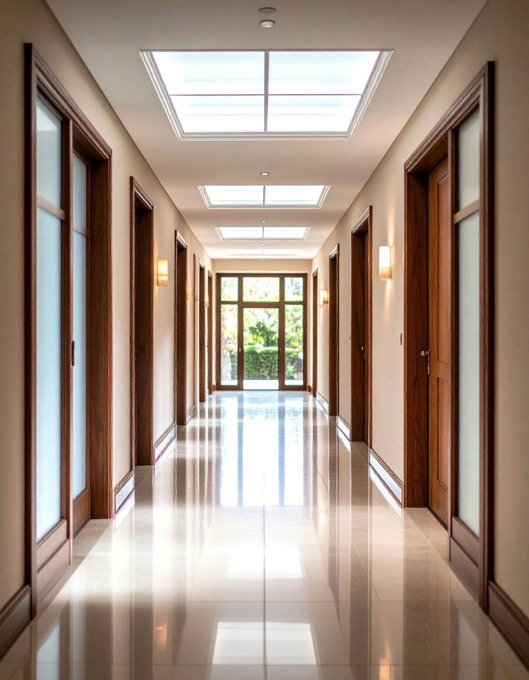 Frosted Glass Transoms for Borrowed Light - 20 Dark Hallway Ideas