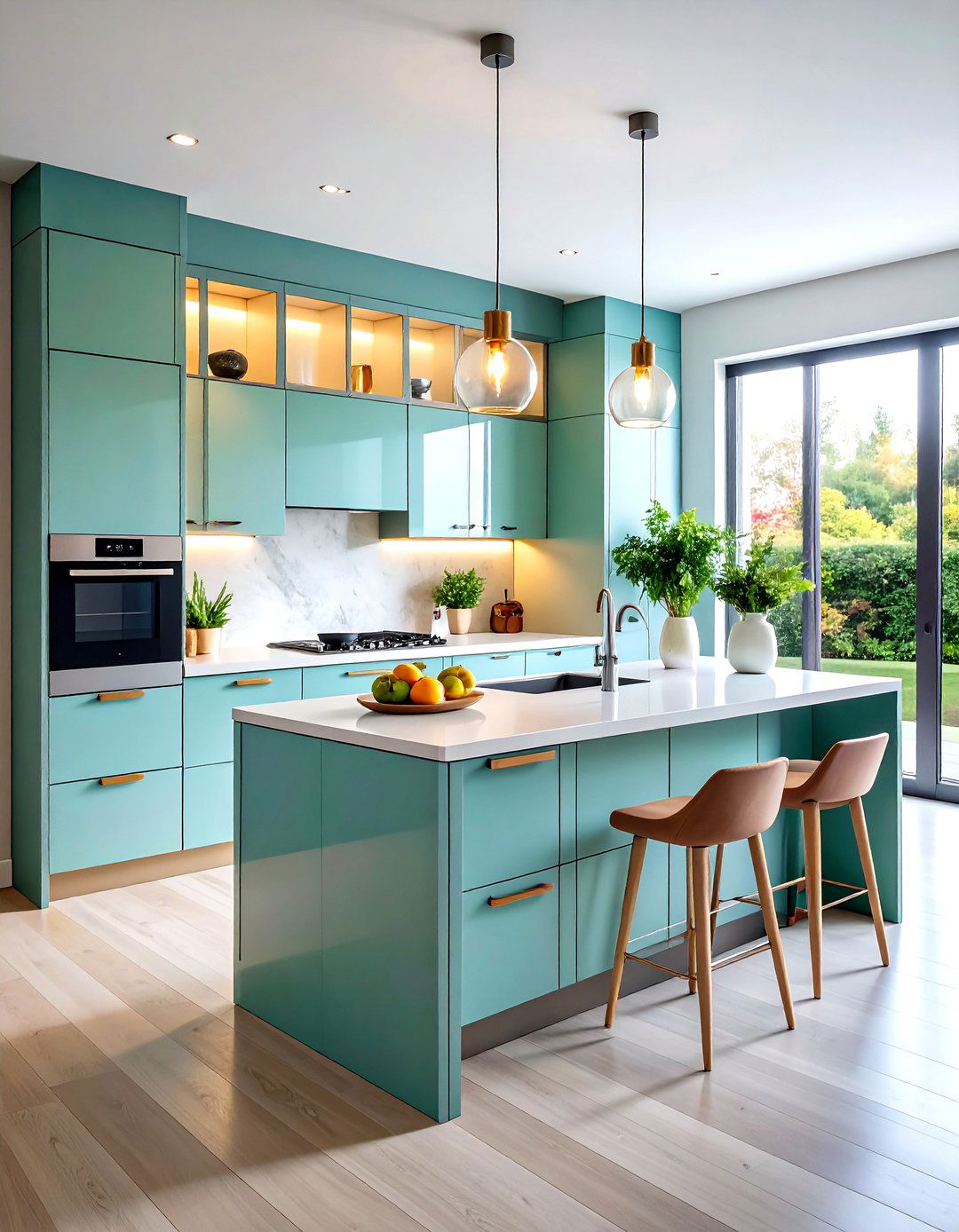 Frosted Modern Style Glass Kitchen Cabinets - 20 Modern Style Glass Kitchen Cabinets