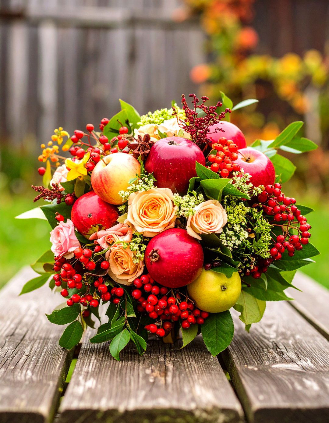 Fruit Accent Harvest Wedding Bouquet - 20 Wedding Bouquet Ideas
