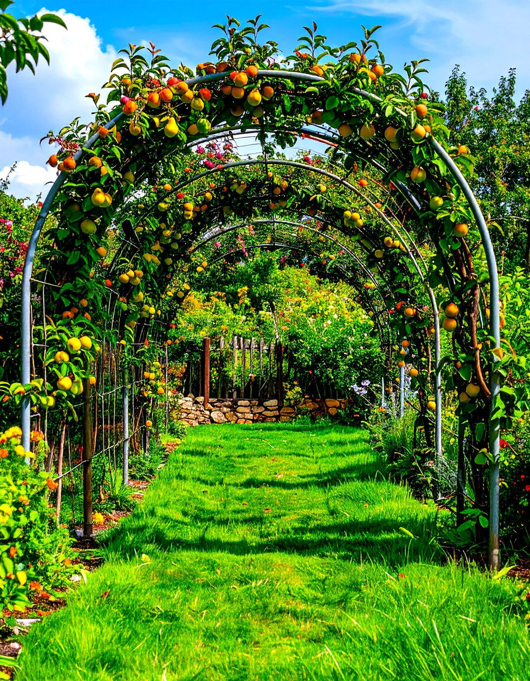 Fruit Tree Espalier Garden Arch Tunnel - 20 Garden Arch Ideas