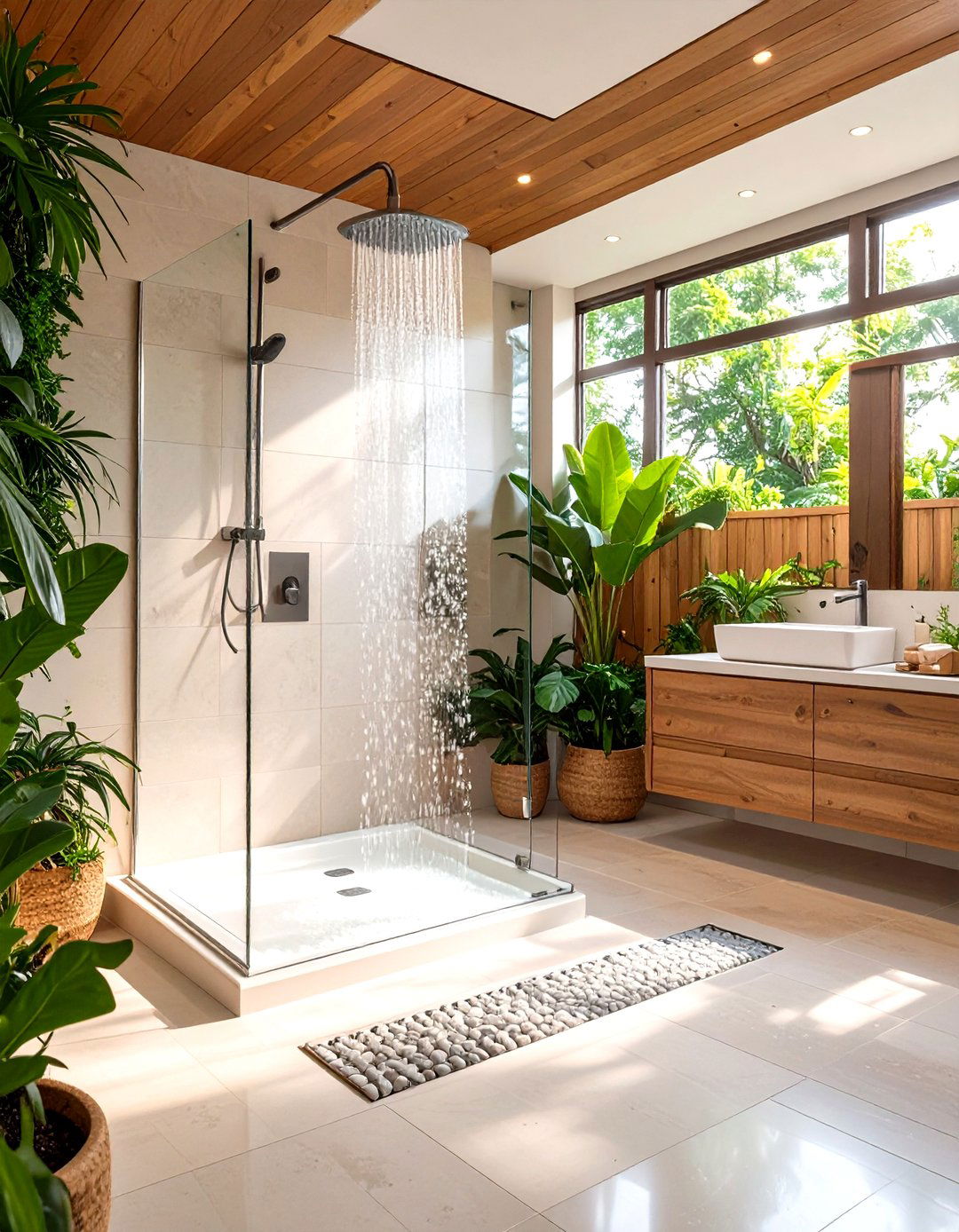 Full Wet Room Doorless Walk In Shower - 20 Doorless Walk In Shower Ideas