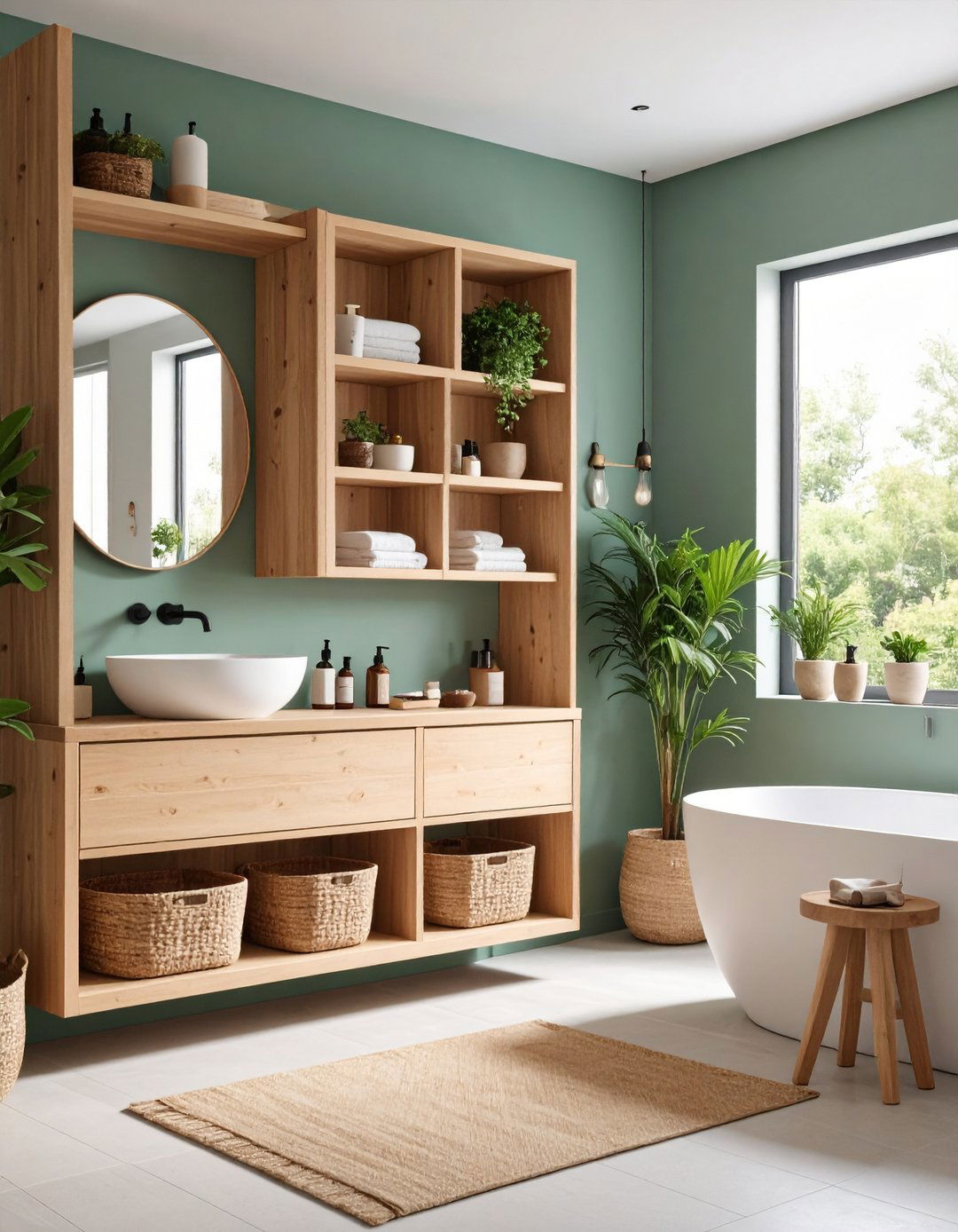 Functional Storage Solutions - 20 Scandinavian Bathroom Ideas