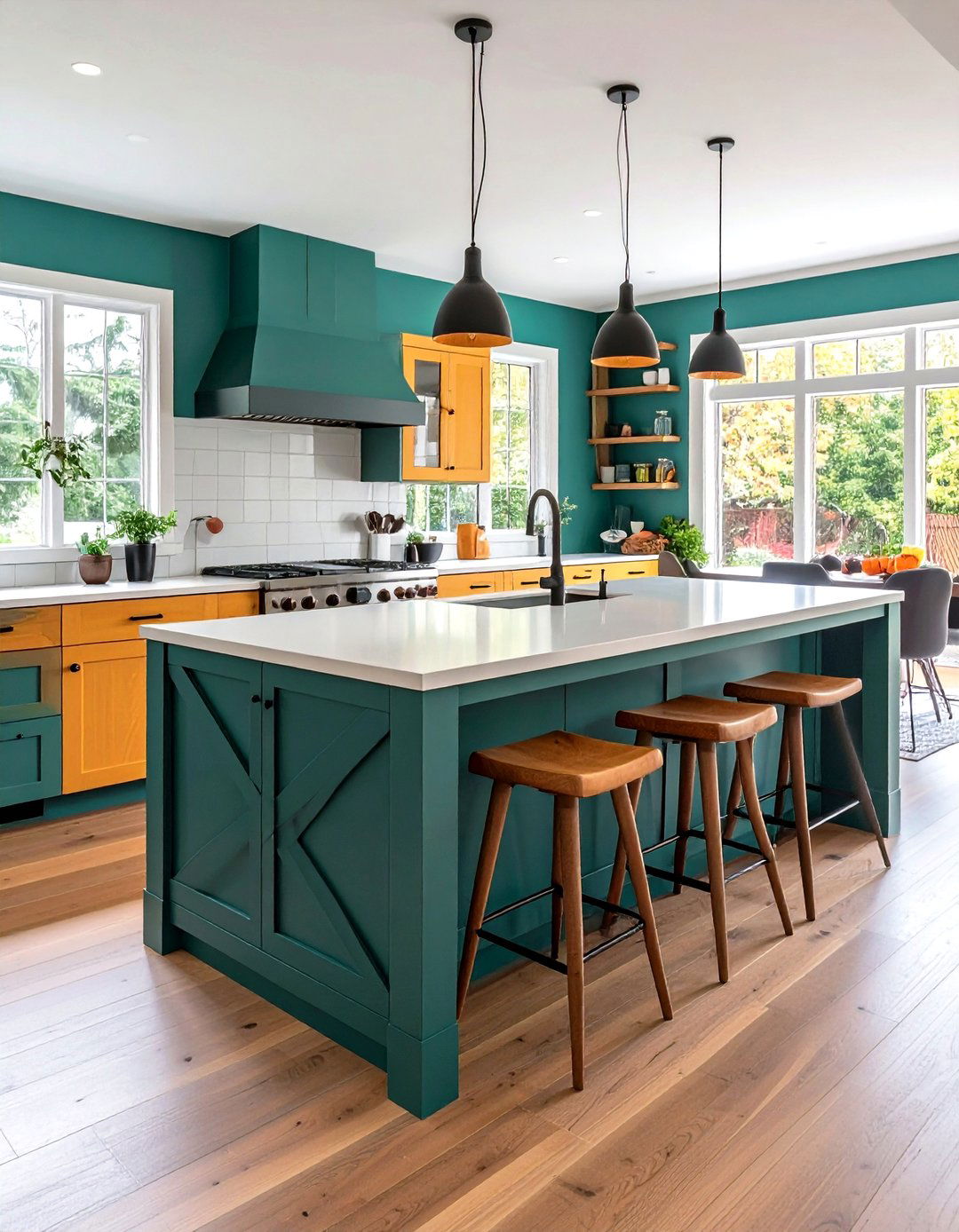 Furniture Style Kitchen Island Flaunts Turned Leg Charm - 20 Farmhouse Kitchen Island Ideas