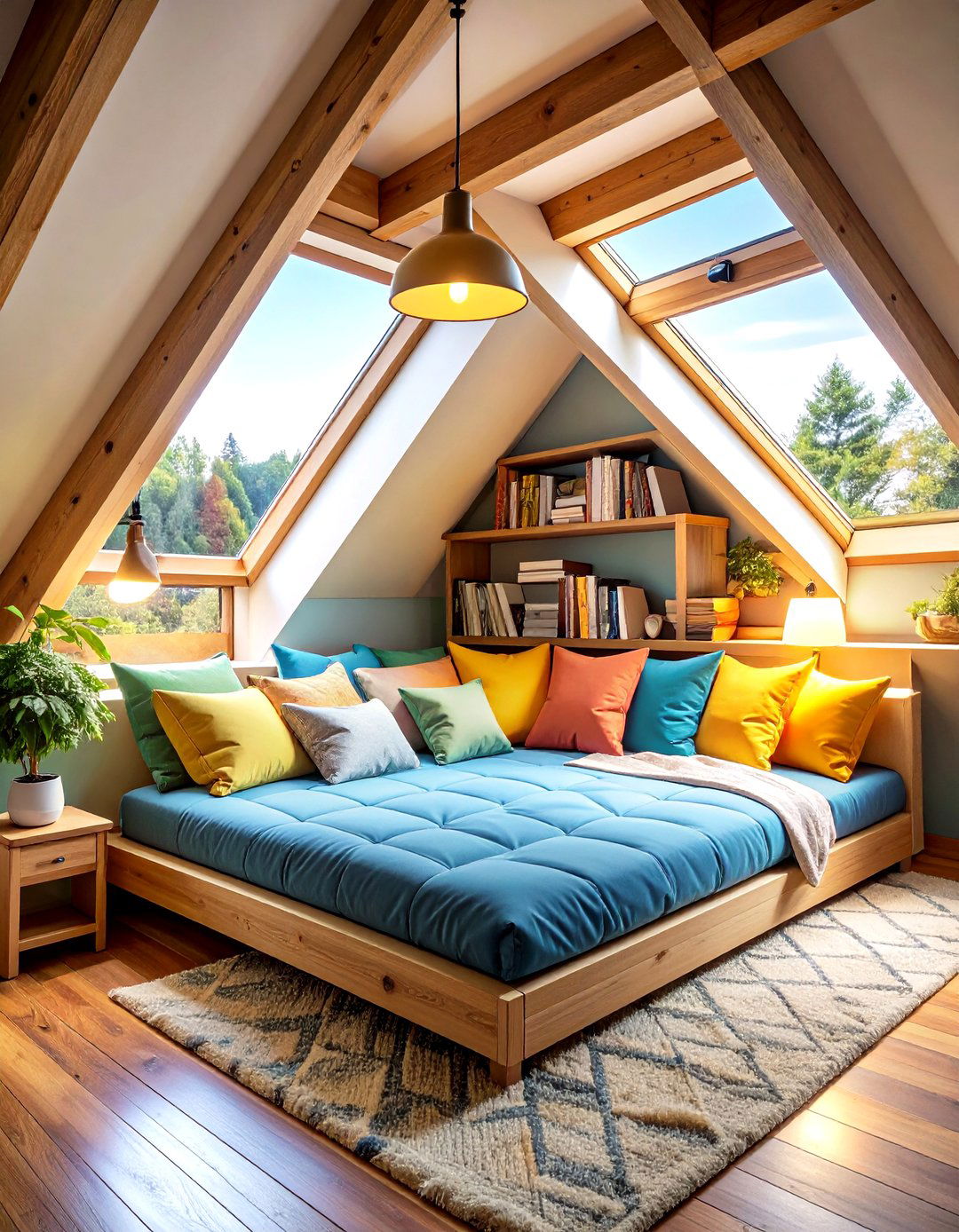Futon Reading Nook Under a Dormer Window - 20 Futon Bedroom Ideas