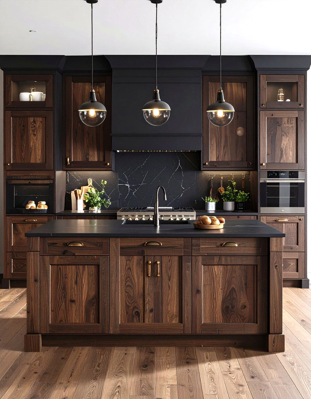 Future Proof Your Investment with Balanced Timeless Details - 20 Dark Wood Kitchen Cabinets