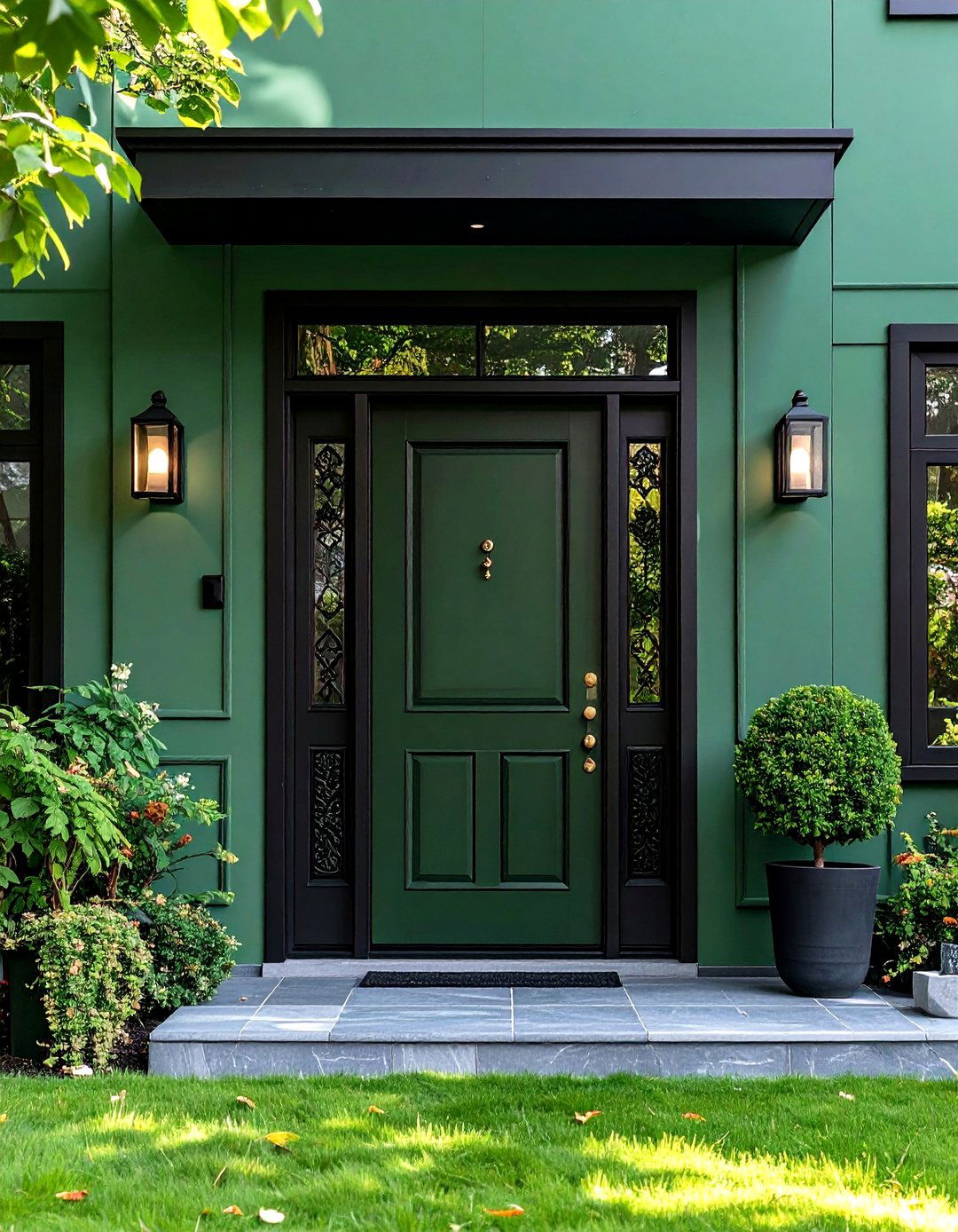 Future Trends and Personalization - 20 Sage Green House With Black Door
