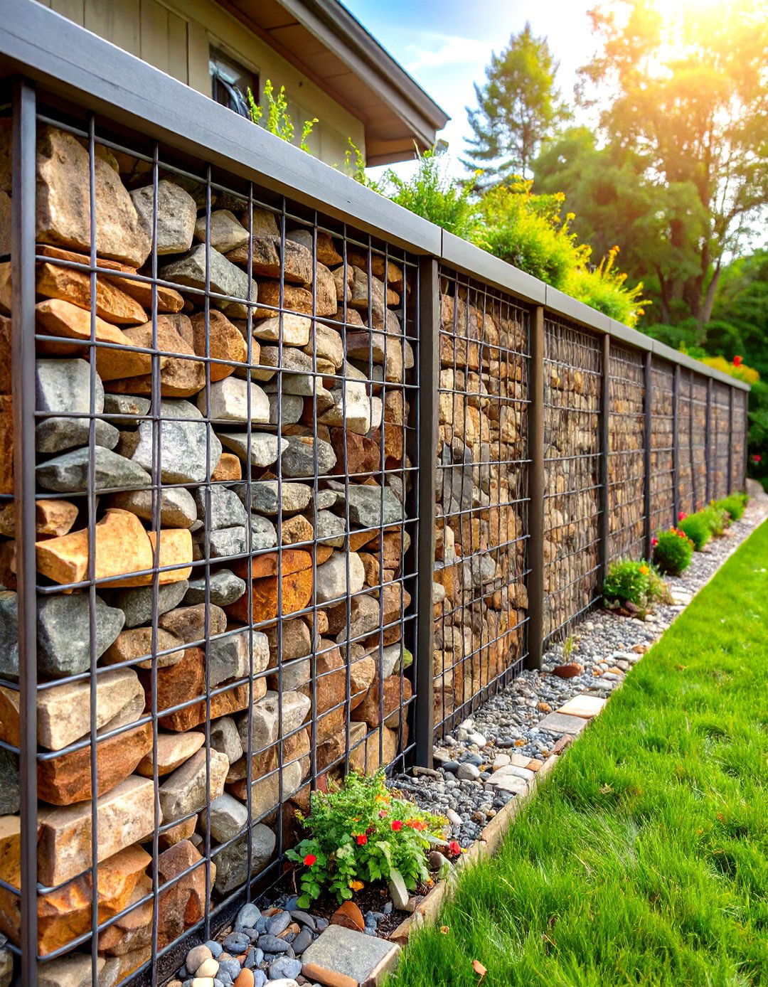 Gabion Basket Deck Skirting - 20 Deck Skirting Ideas