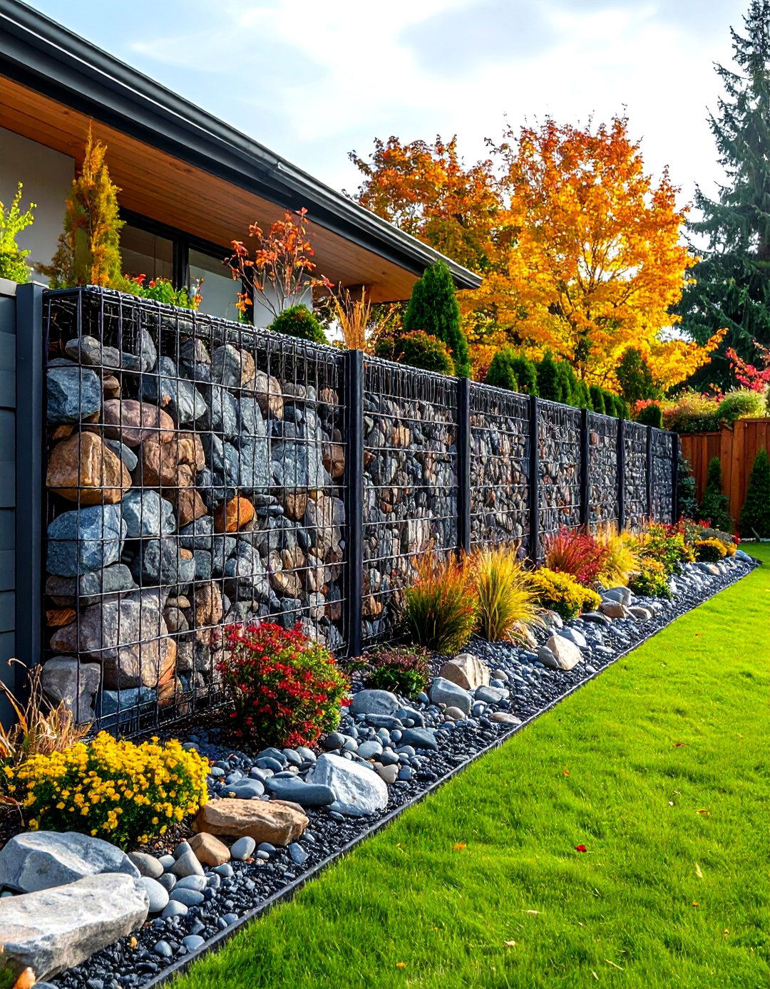 Gabion Wire Basket Retaining Wall Installation - 20 Retaining Wall Ideas for Sloped Backyard
