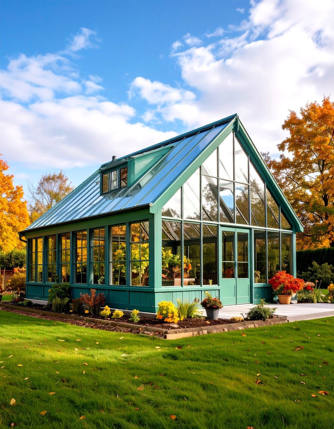 Gable End Greenhouse Shed With Rear Storage - 20 Greenhouse and Shed Combo Ideas