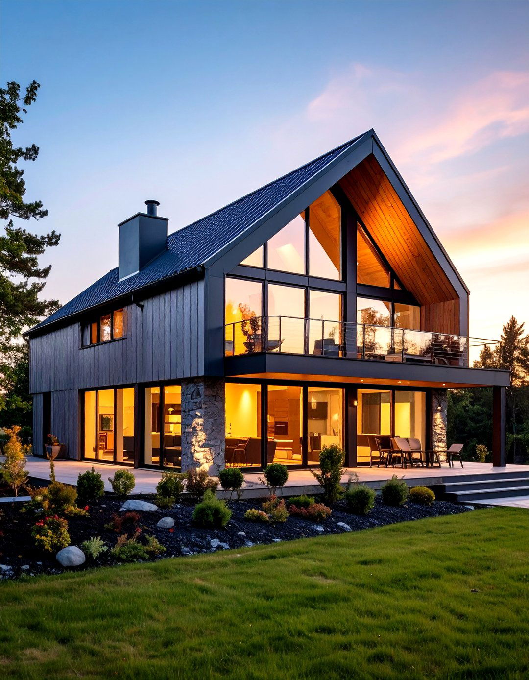 Gable Roof Emphasis - 20 Scandinavian House Exterior Ideas