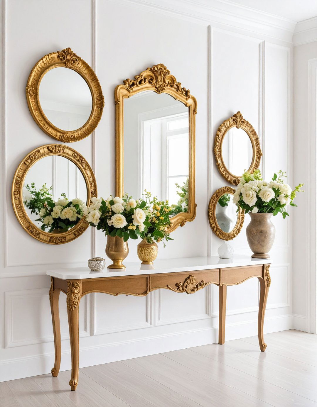 Gallery Mirror Entryway Wall - 20 Entryway Wall Ideas