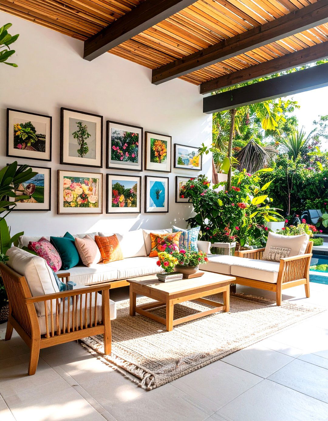 Gallery Style Patio Wall Displays - 20 Patio Wall Ideas
