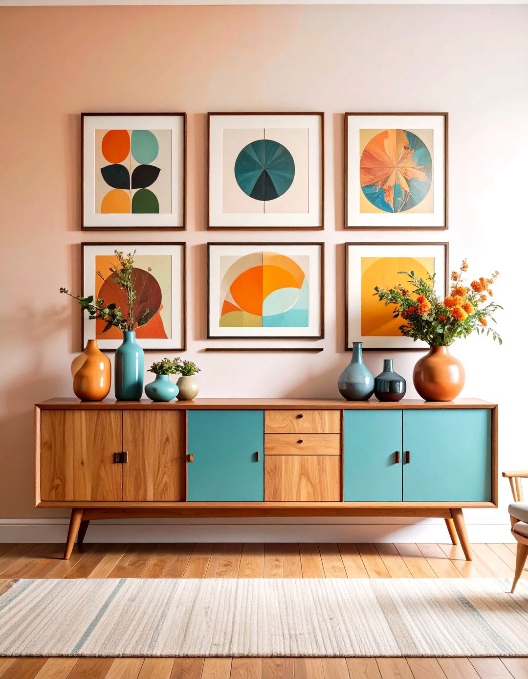 Gallery Wall Above the Sideboard - 20 Sideboard Decor Ideas