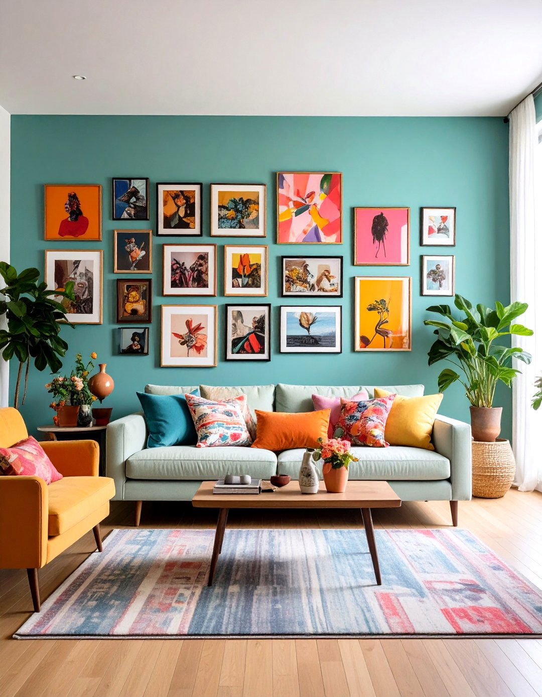 Gallery Wall Art - 20 Simple Living Room Ideas