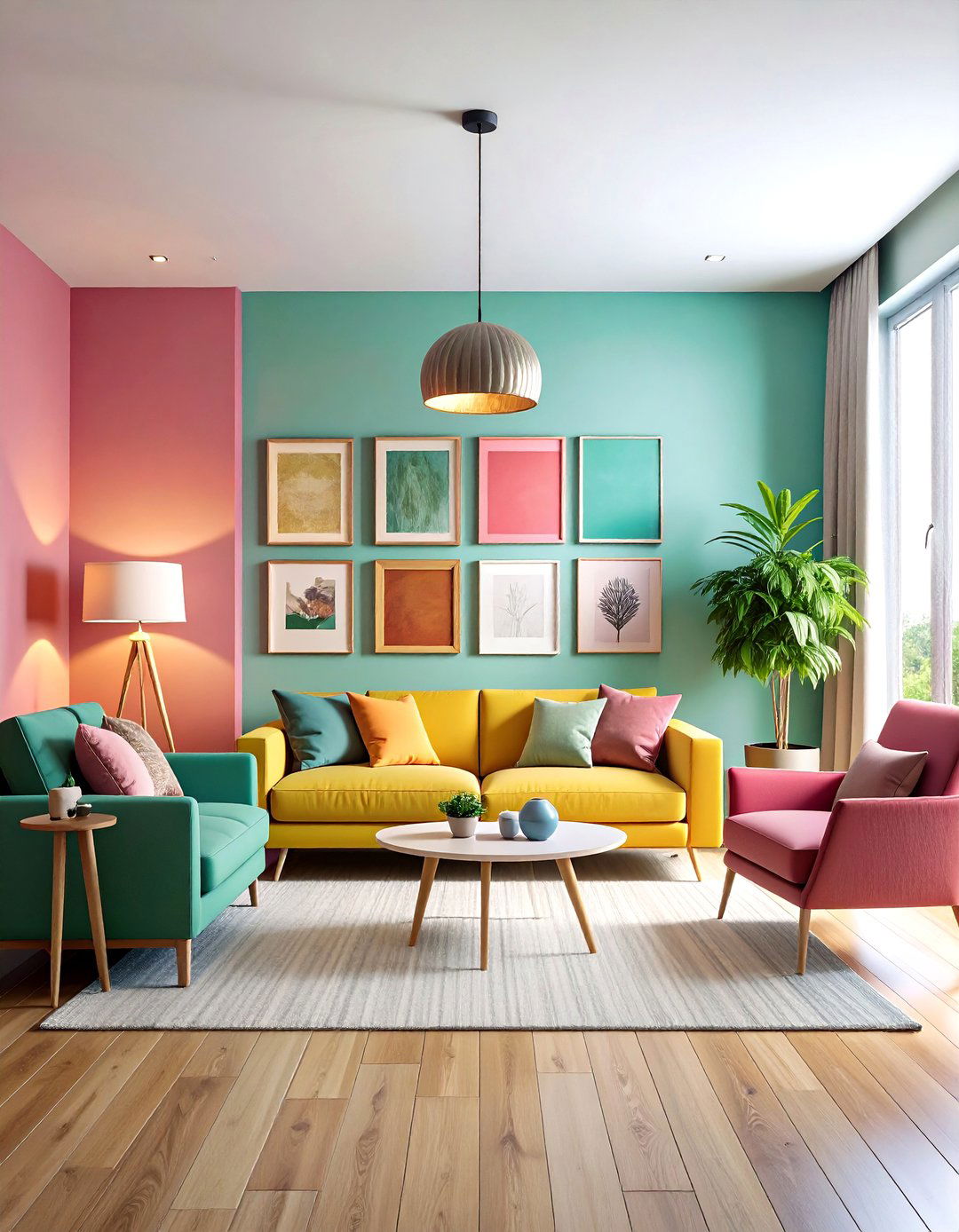 Gallery Wall Condo Living Room Art Display - 20 Condo Living Room Ideas