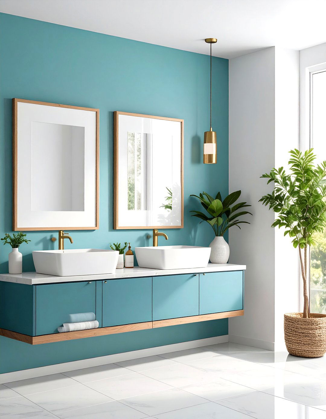 Gallery Wall Turns Half Bathroom Into Art Space - 20 Half Bathroom Ideas