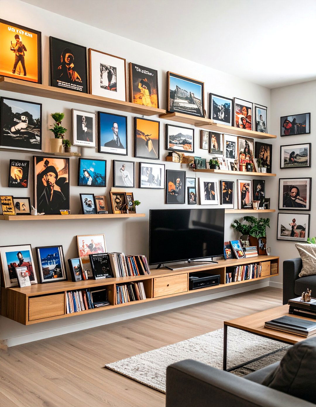 Gallery Wall with Movie Memorabilia - 20 Small Media Room Ideas