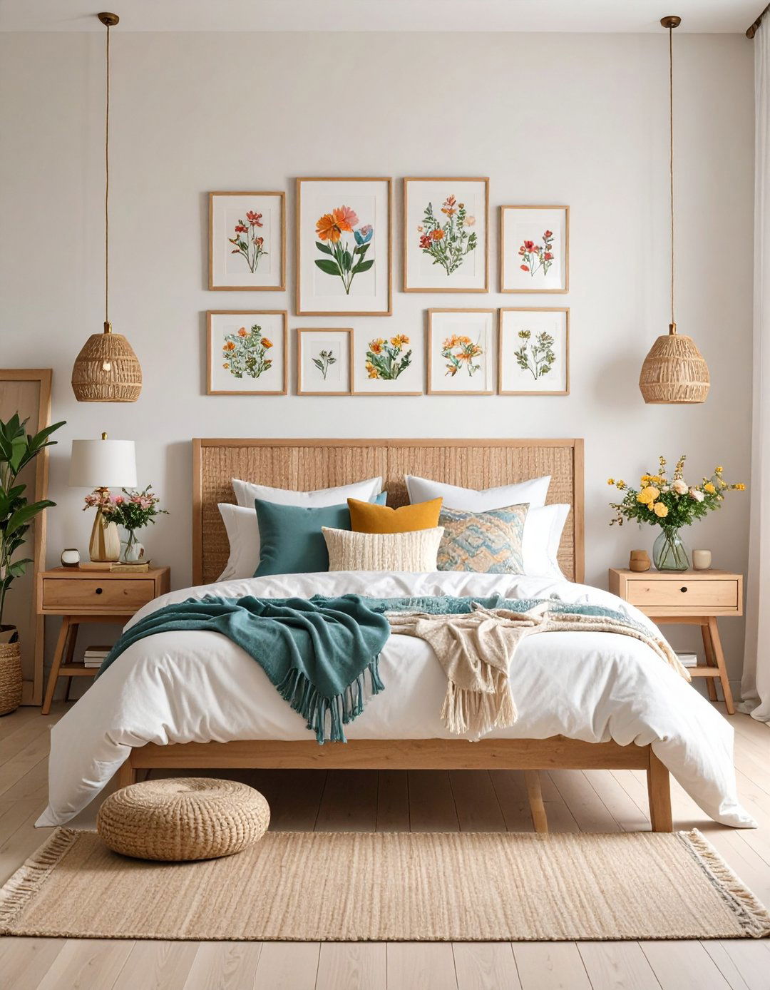 Gallery Walls Showcase Personality in the Boho Bedroom - 20 Girls Boho Bedroom Ideas