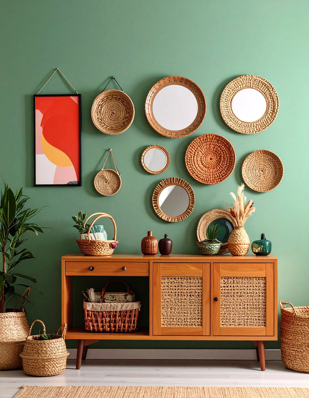 Gallery Walls of Eclectic Art and Mirrors - 20 Bohemian Interior Design Ideas