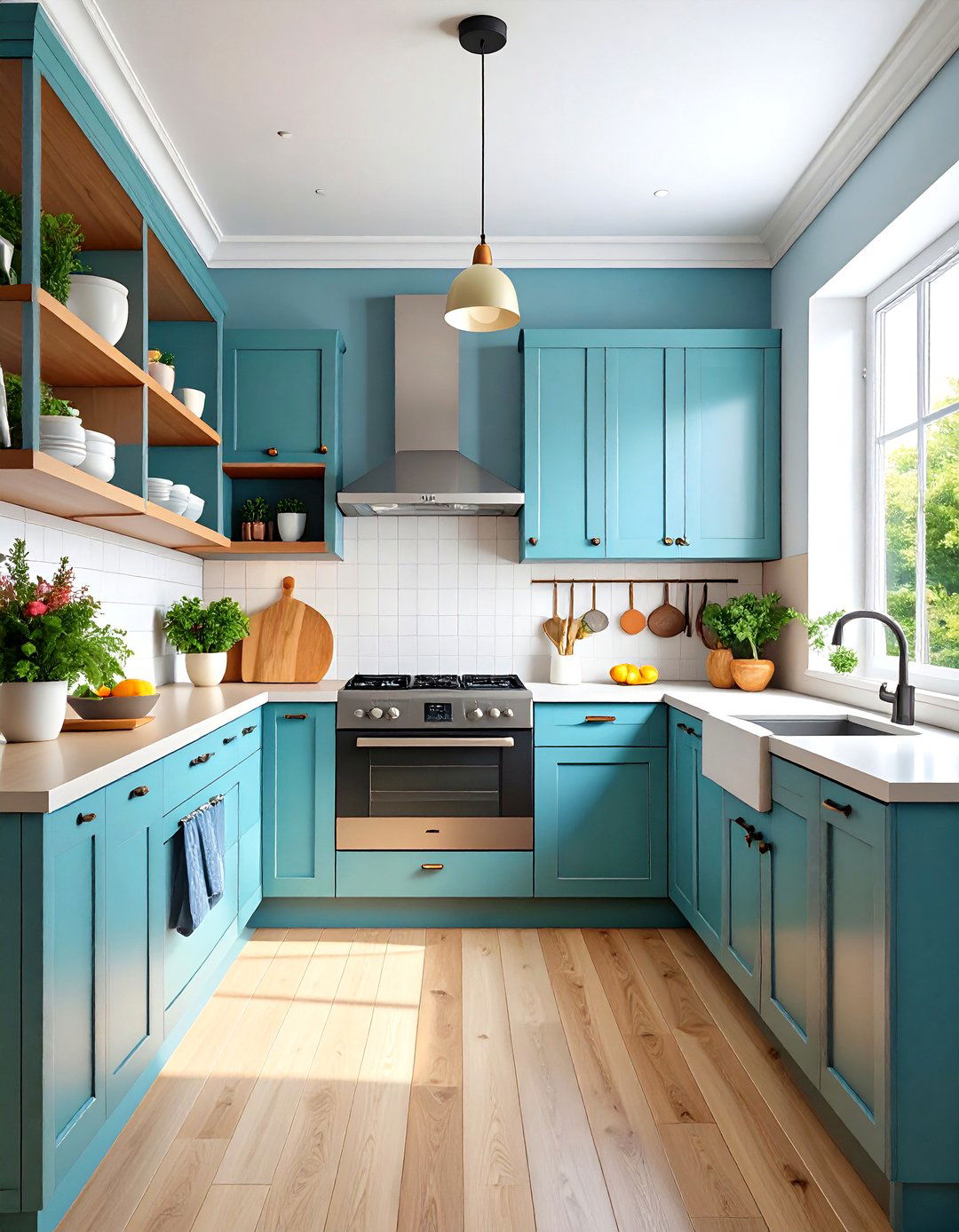 Galley Kitchen Without Upper Cabinets - 20 Kitchens Without Upper Cabinets