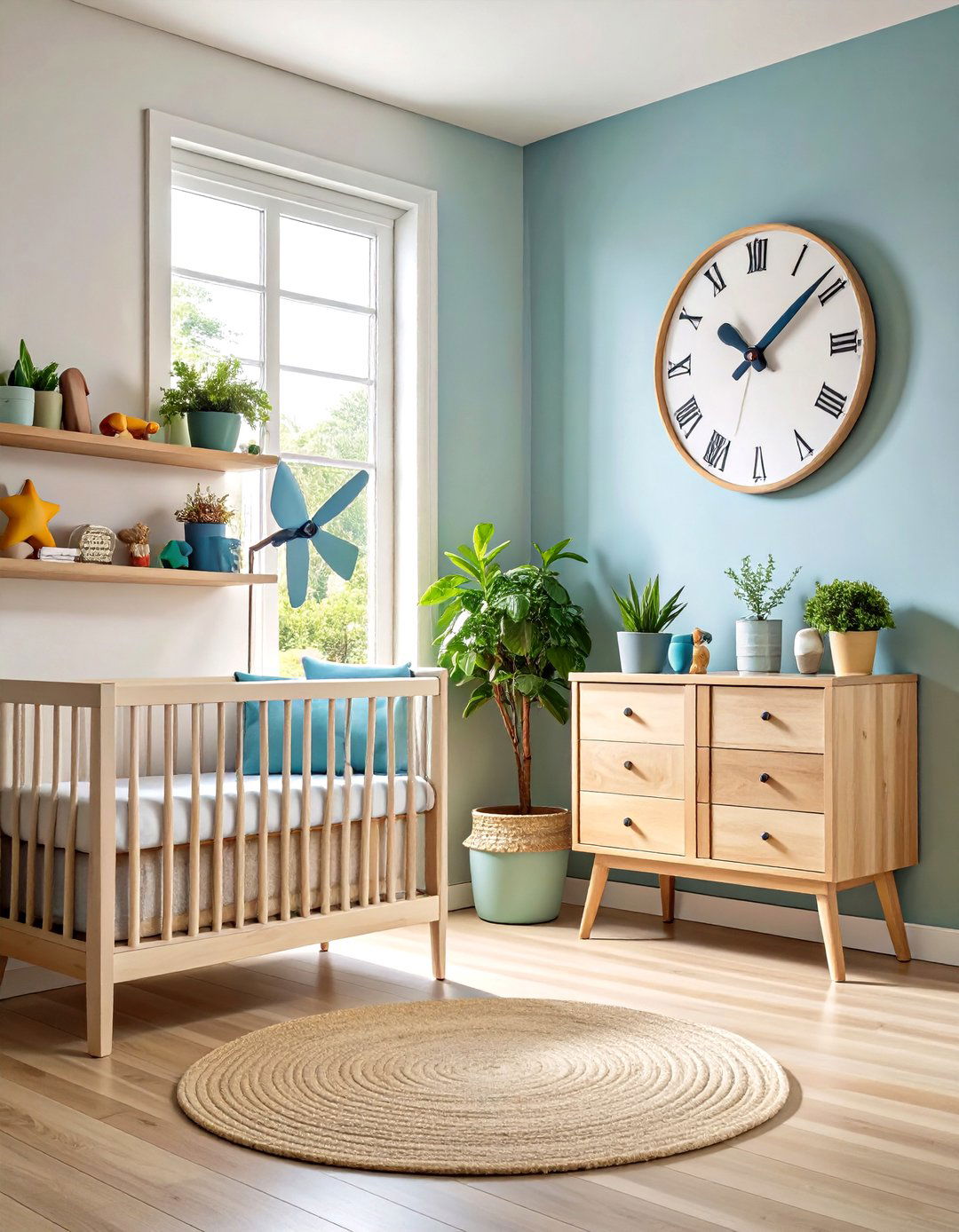 Galvanized Metal Accents Add Subtle Industrial Edge - 20 Farmhouse Nursery Ideas