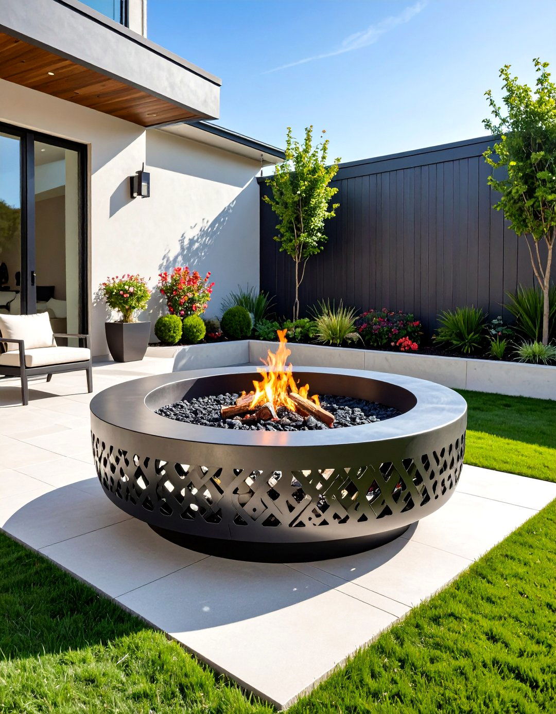 Galvanized Steel Ring Wood Burning Fire Pit - 20 Wood Burning Fire Pit Ideas