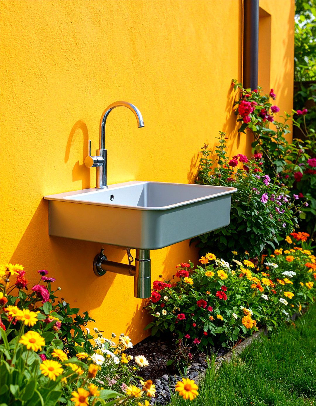 Galvanized Trough Outdoor Party Sink - 20 outdoor sink ideas