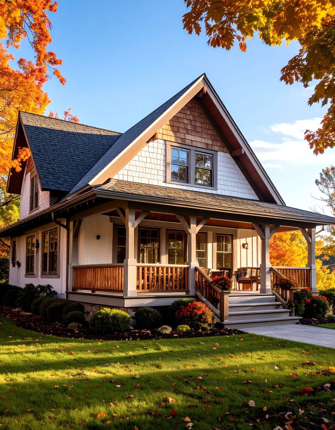 Gambrel Inspired Porch Roof - 20 Front Porch Roof Ideas