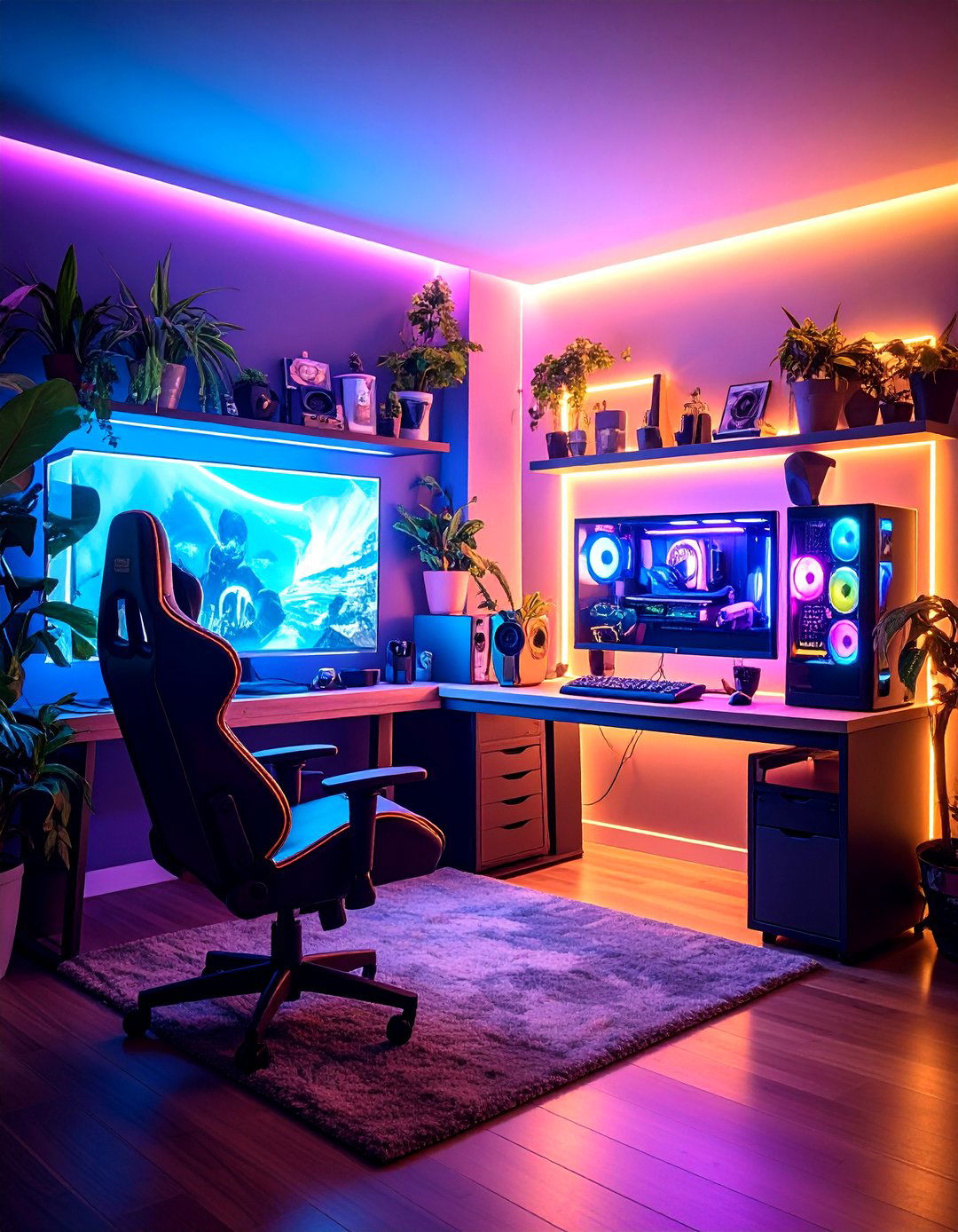 Gaming Corner Entertainment Living Room Nook - 20 Living Room Nook Ideas